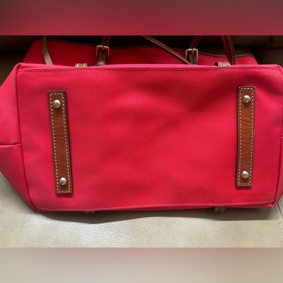 Dooney and Bourke nylon east west shopper red tote - Picture 6 of 10